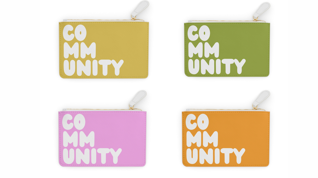The New Small Zip-Up Pouch Blog Post Cover Image featuring our Community Small Zip Up Pouches in New Spring Colors