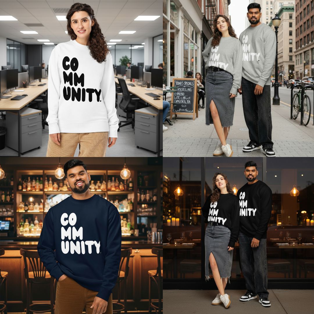 Community Premium Unisex Crew Neck Sweatshirts in the APWT Gift Shop