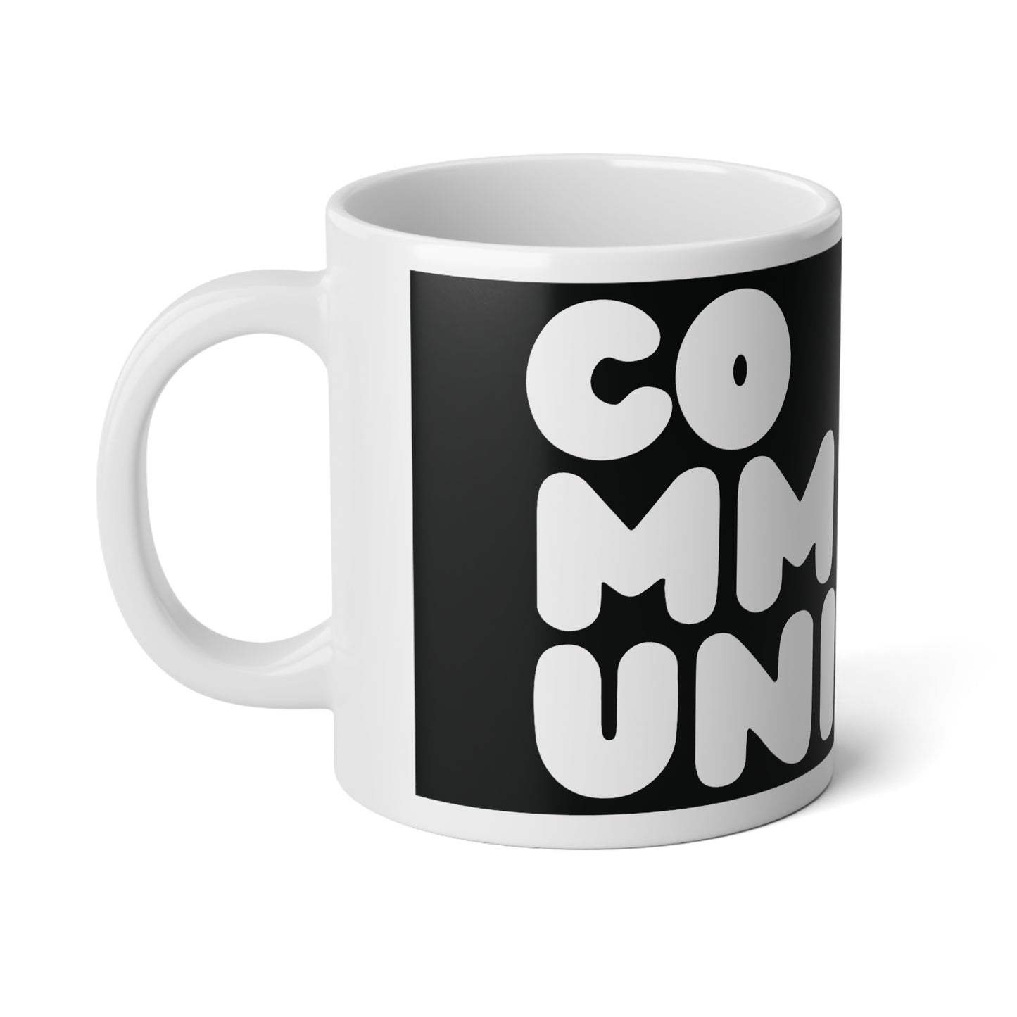 Community in Black and White Jumbo Mug - 20 Oz Mug
