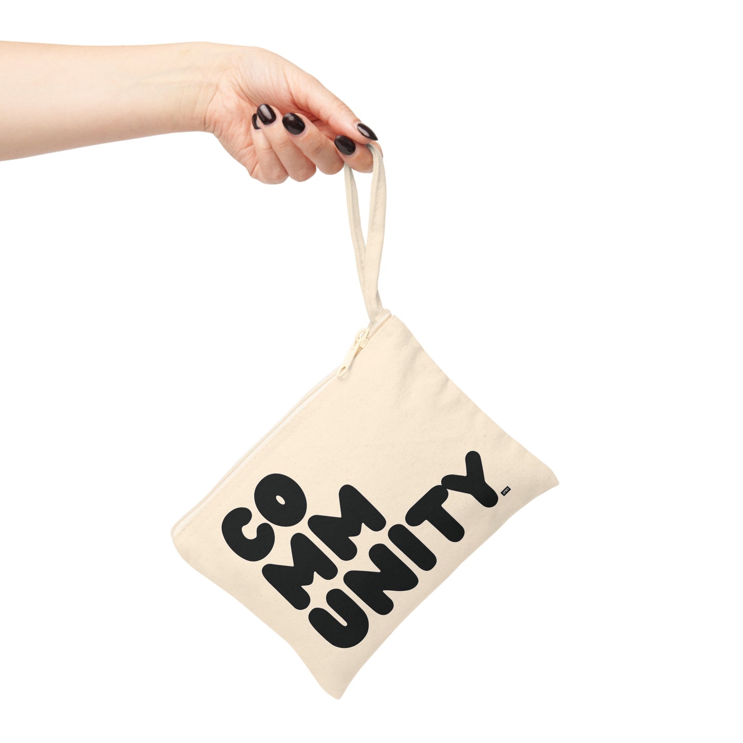 Community in Black Small All-Purpose Accessories Pouch