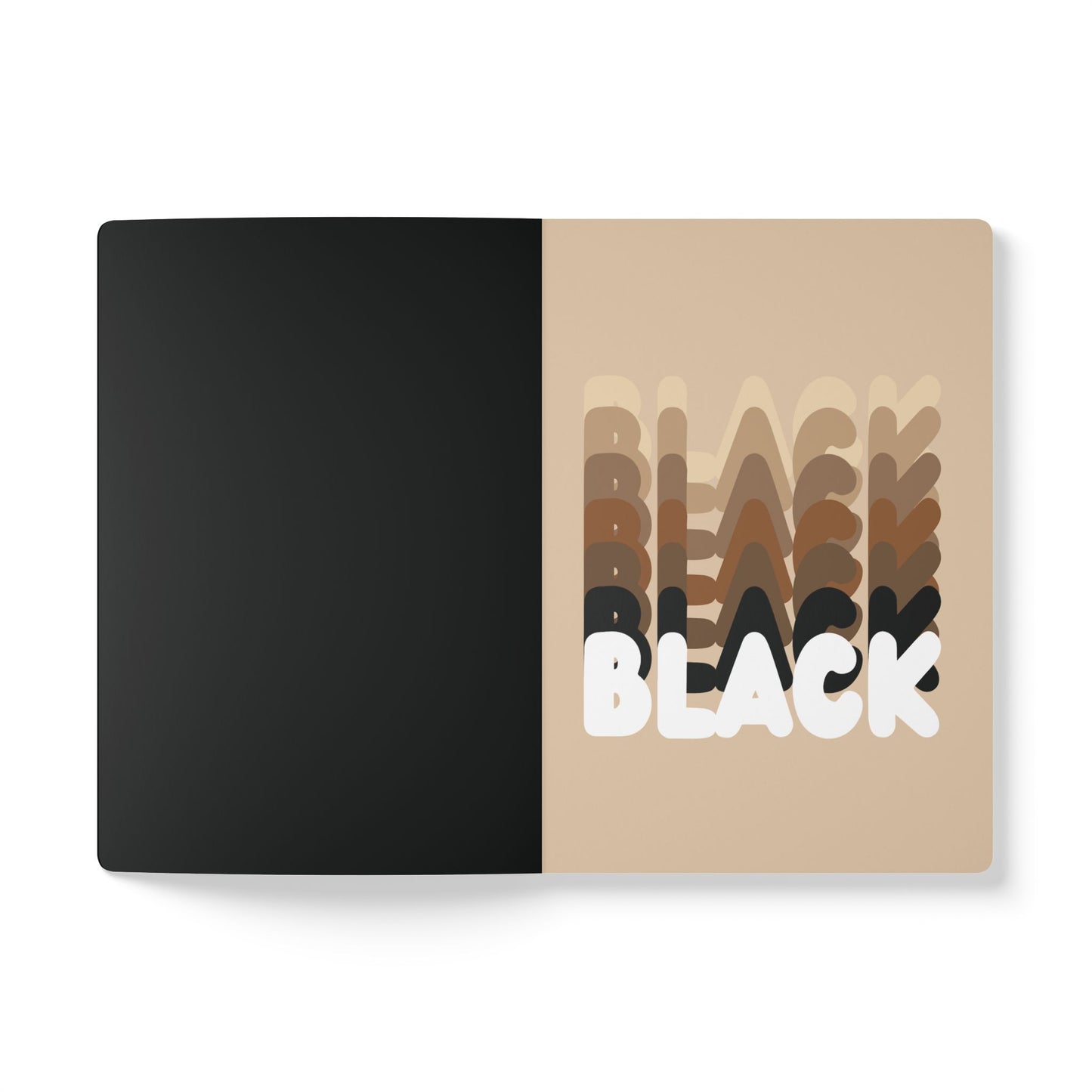 The first page of the Shades in Black Soft Cover Journal - The APWT Gift Shop