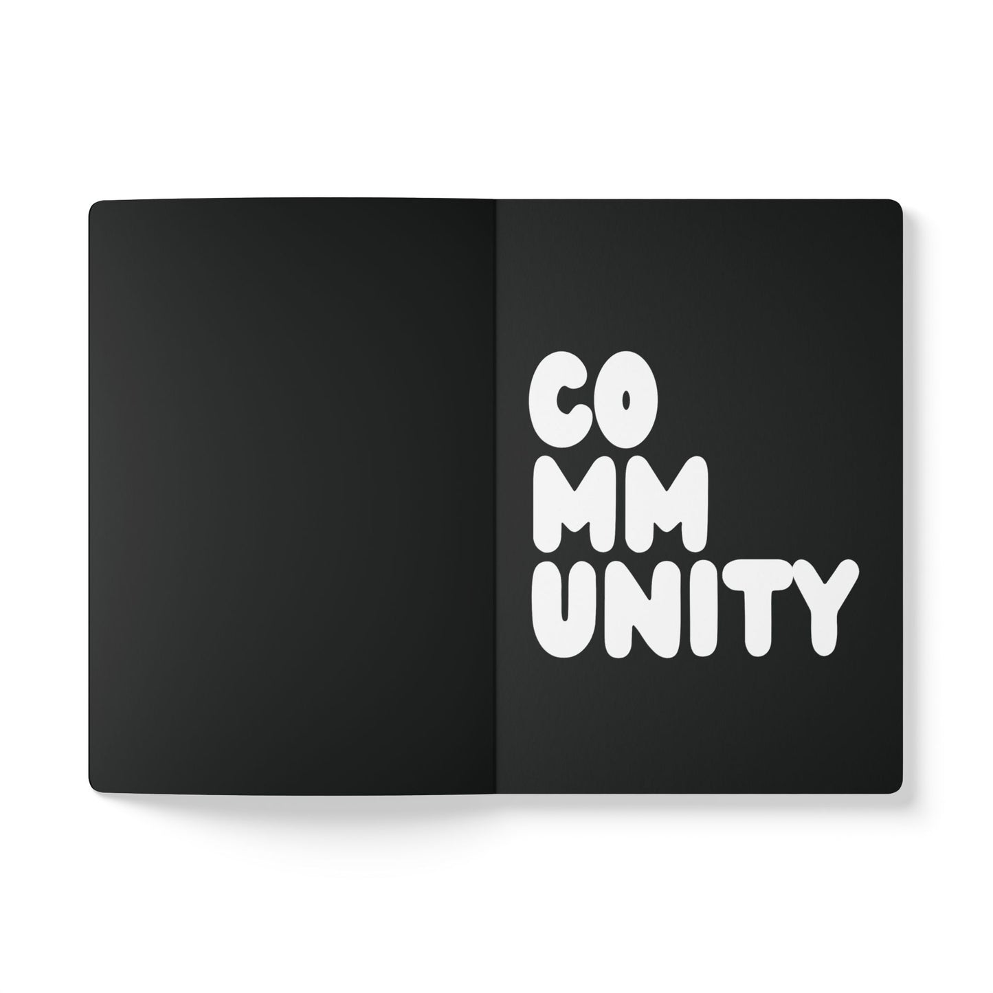 The second page of a Community in Black and White Soft Cover Journal - The APWT Gift Shop