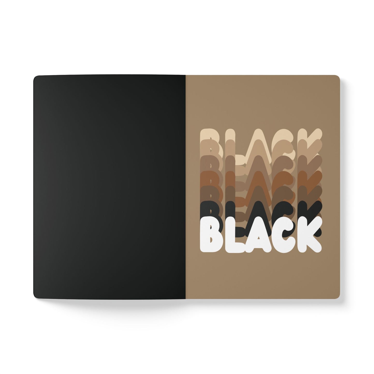 The second page of the Shades in Black Soft Cover Journal - The APWT Gift Shop