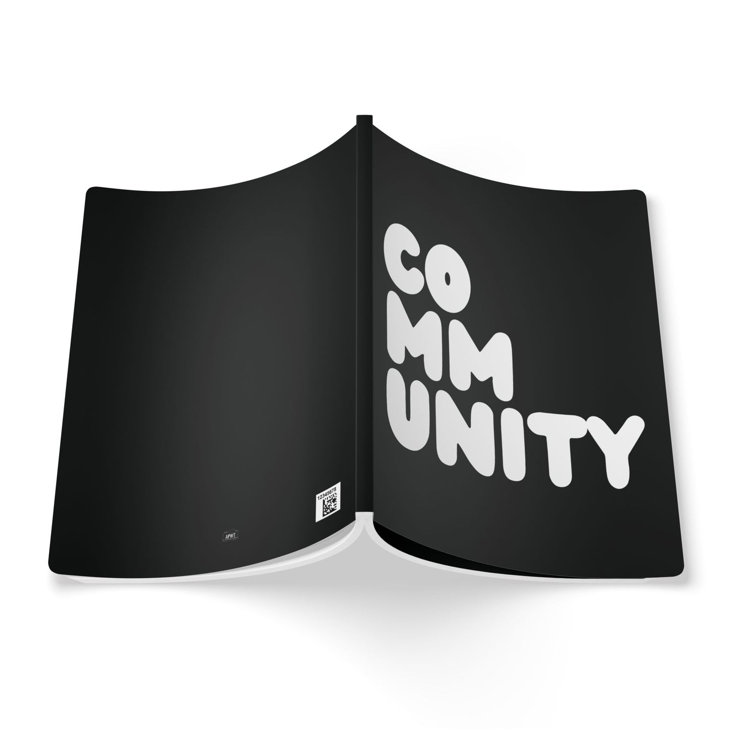 The ourside of a Community in Black and White Soft Cover Journal (100 Pages) - The APWT Gift Shop
