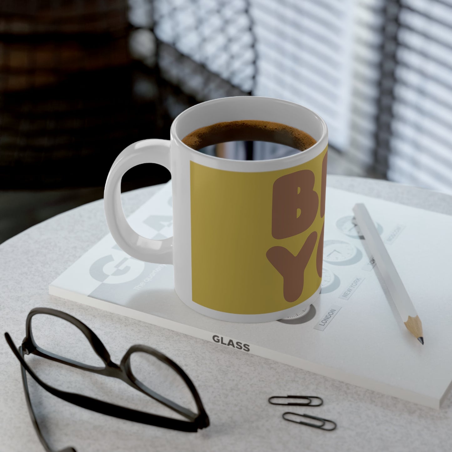 Be You in Yellow and Brown Jumbo Mug - 20oz Mug