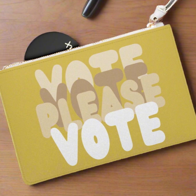 Please Vote in Yellow Clutch
