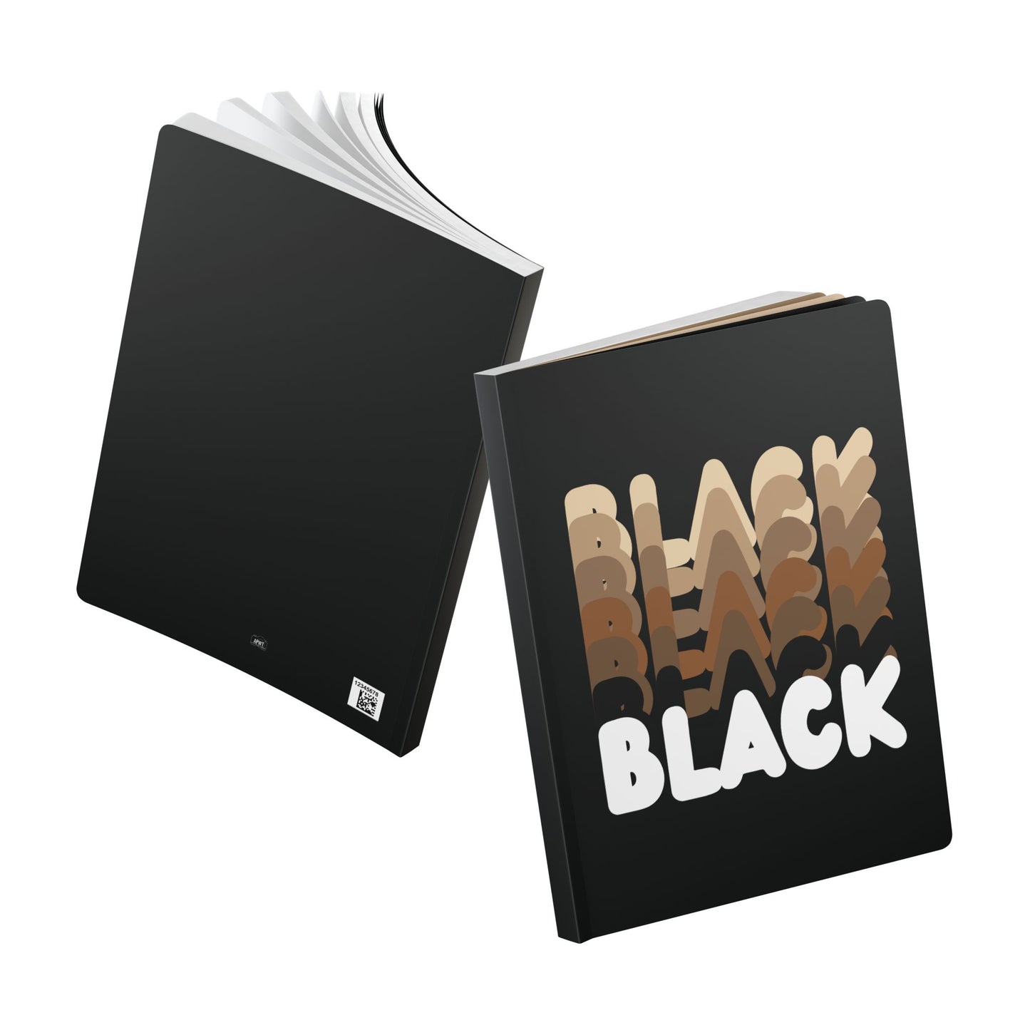 The front and back of the Shades in Black Soft Cover Journal (200 Pages) - The APWT Gift Shop