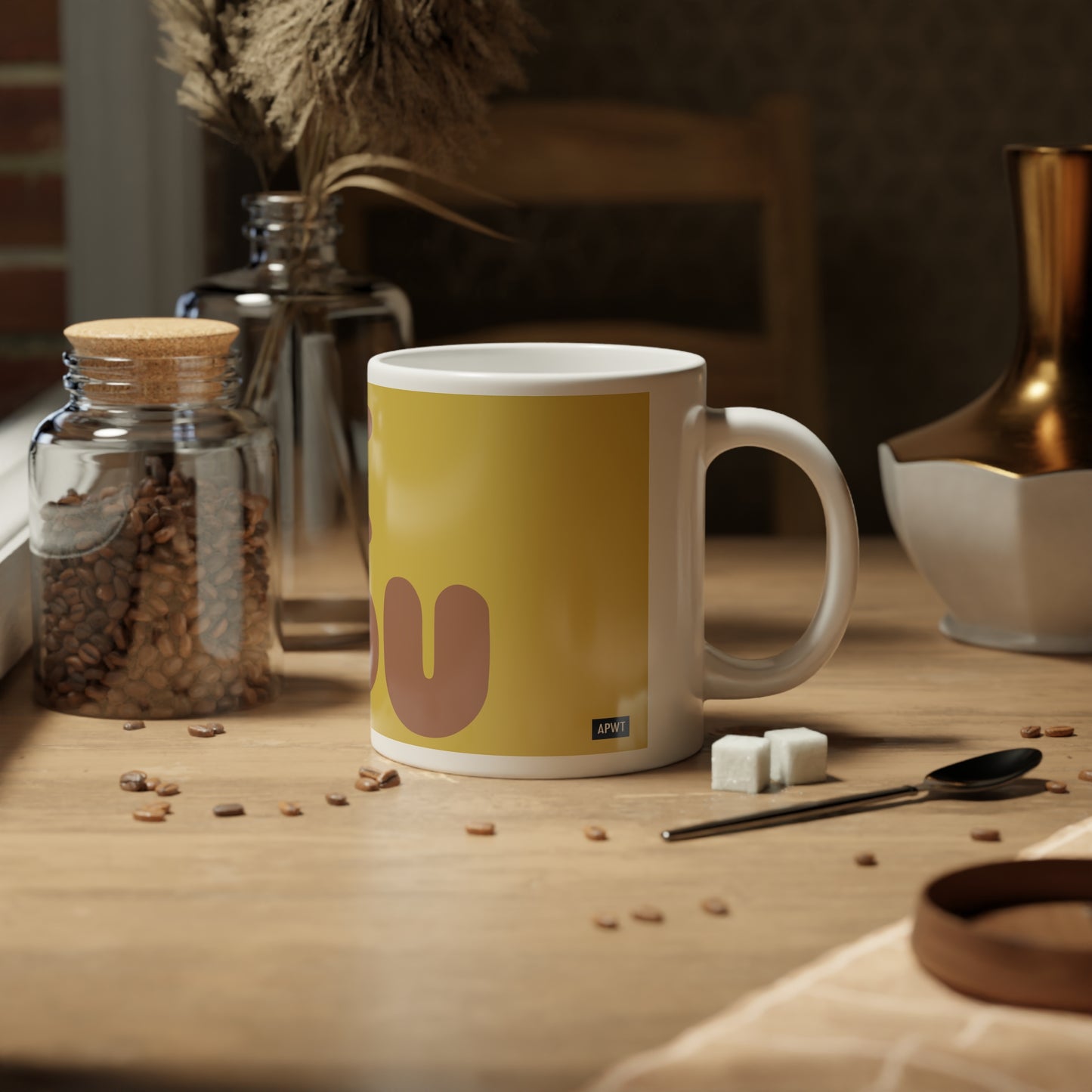 Be You in Yellow and Brown Jumbo Mug - 20oz Mug