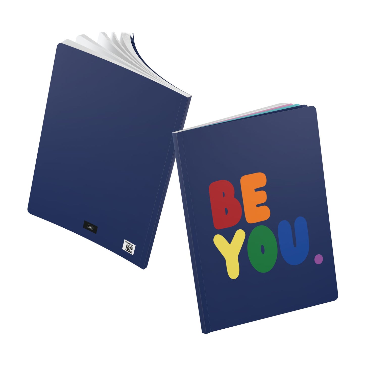 The front and back of The Rainbow Be You Soft Cover Journal (100 Pages) - The APWT Gift Shop