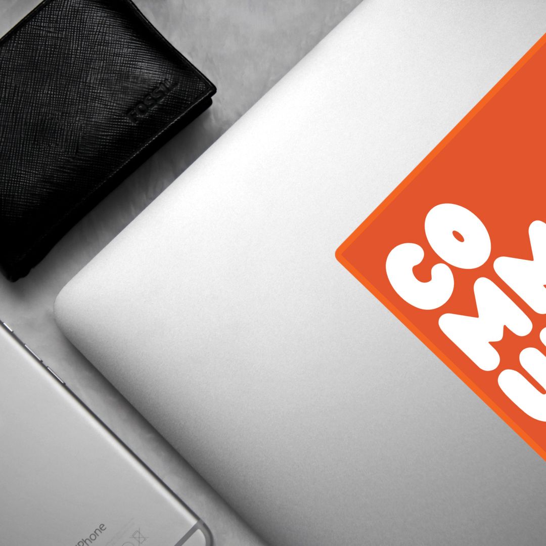 A Community in Tangerine Vinyl Sticker