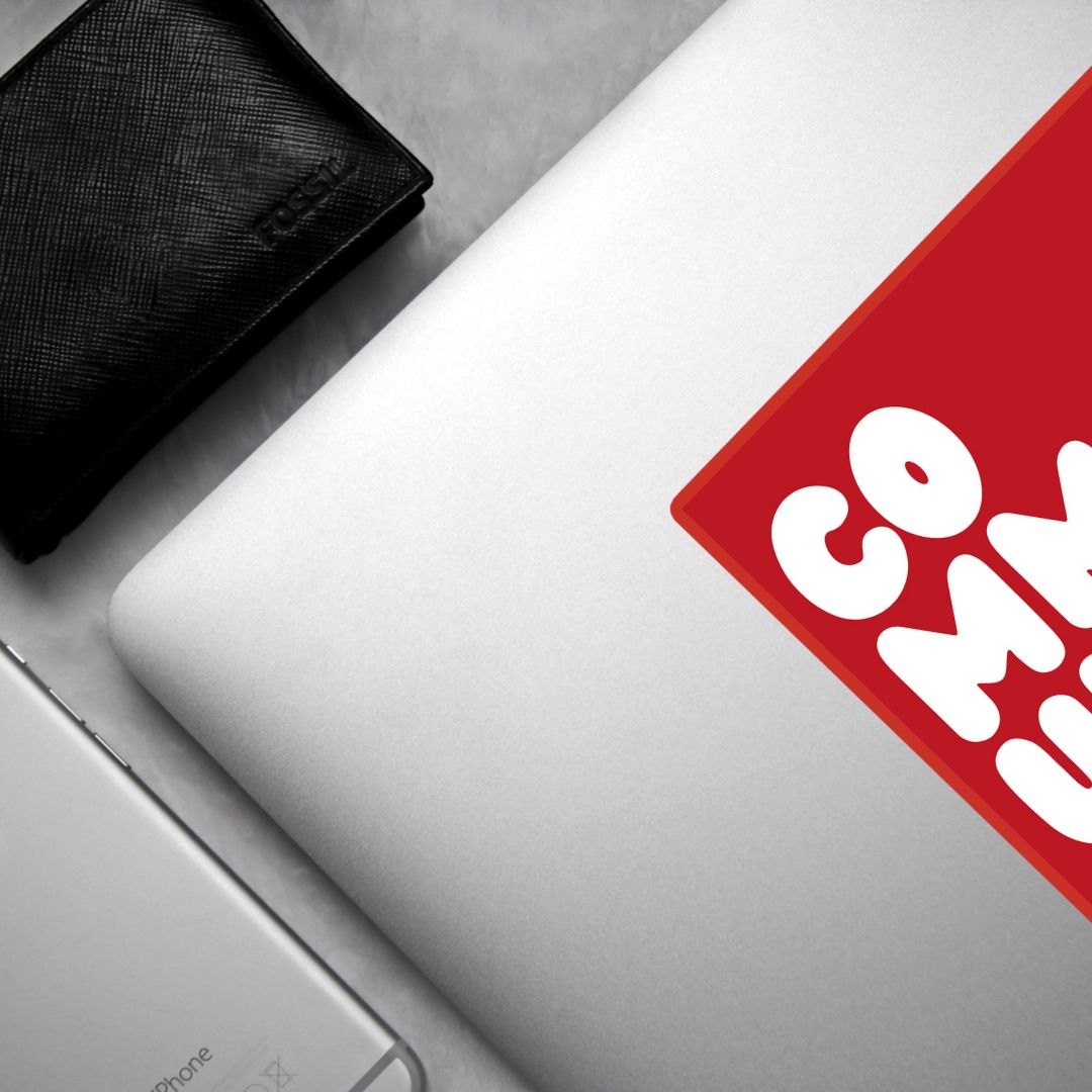 A Community in Crimson Vinyl Sticker