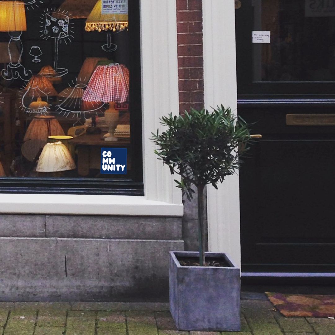 A Community in Dark Blue Vinyl Sticker
