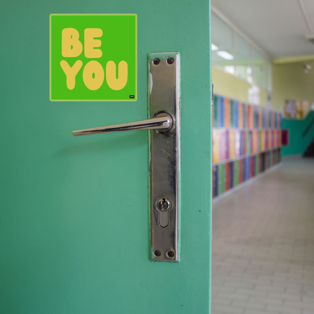 Be You in Green and Yellow Vinyl Sticker