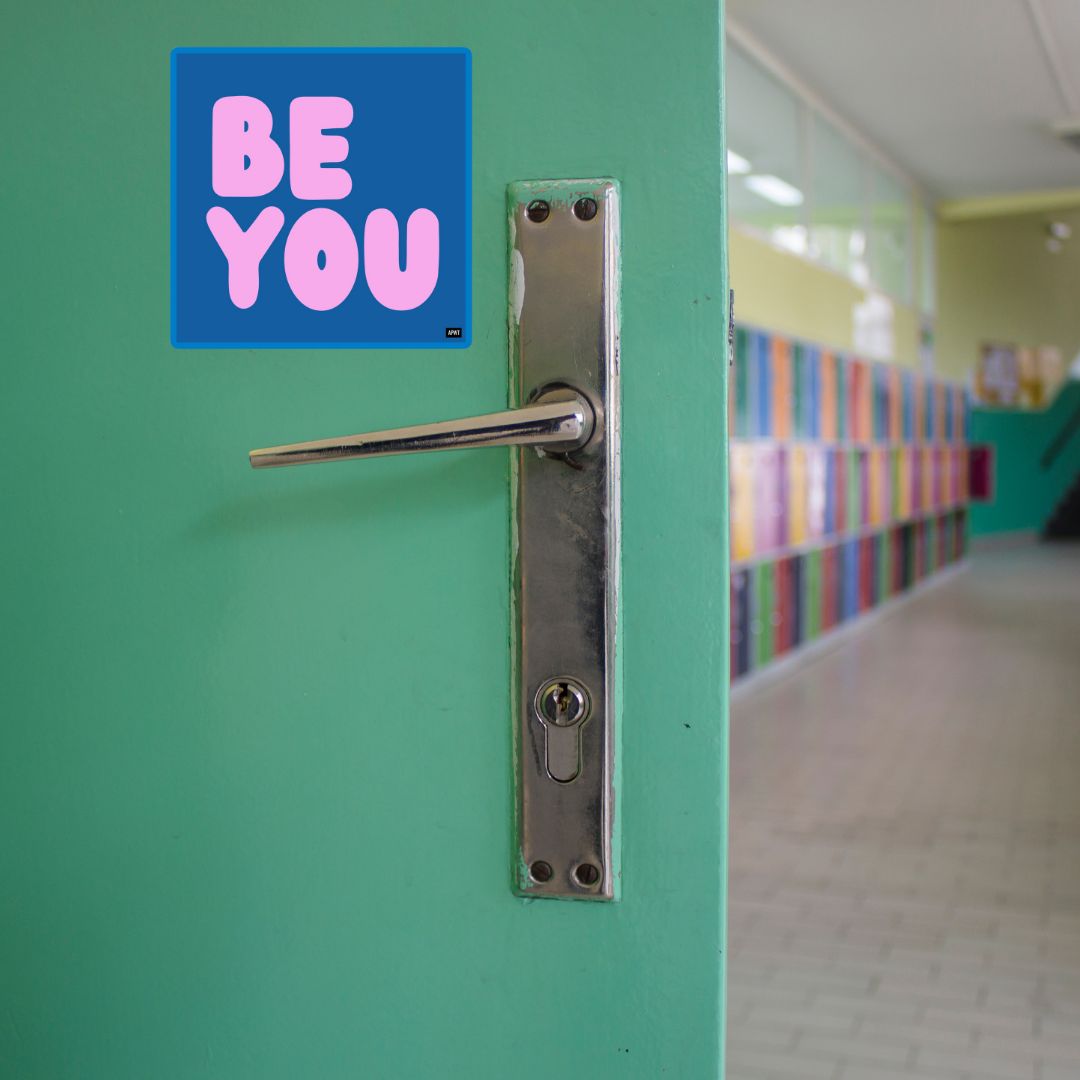 Be You in Blue and Pink Vinyl Sticker