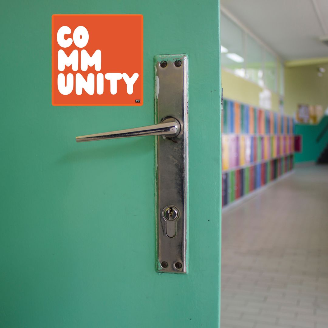 A Community in Tangerine Vinyl Sticker
