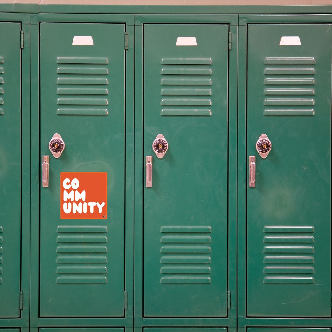 A Community in Tangerine Vinyl Sticker