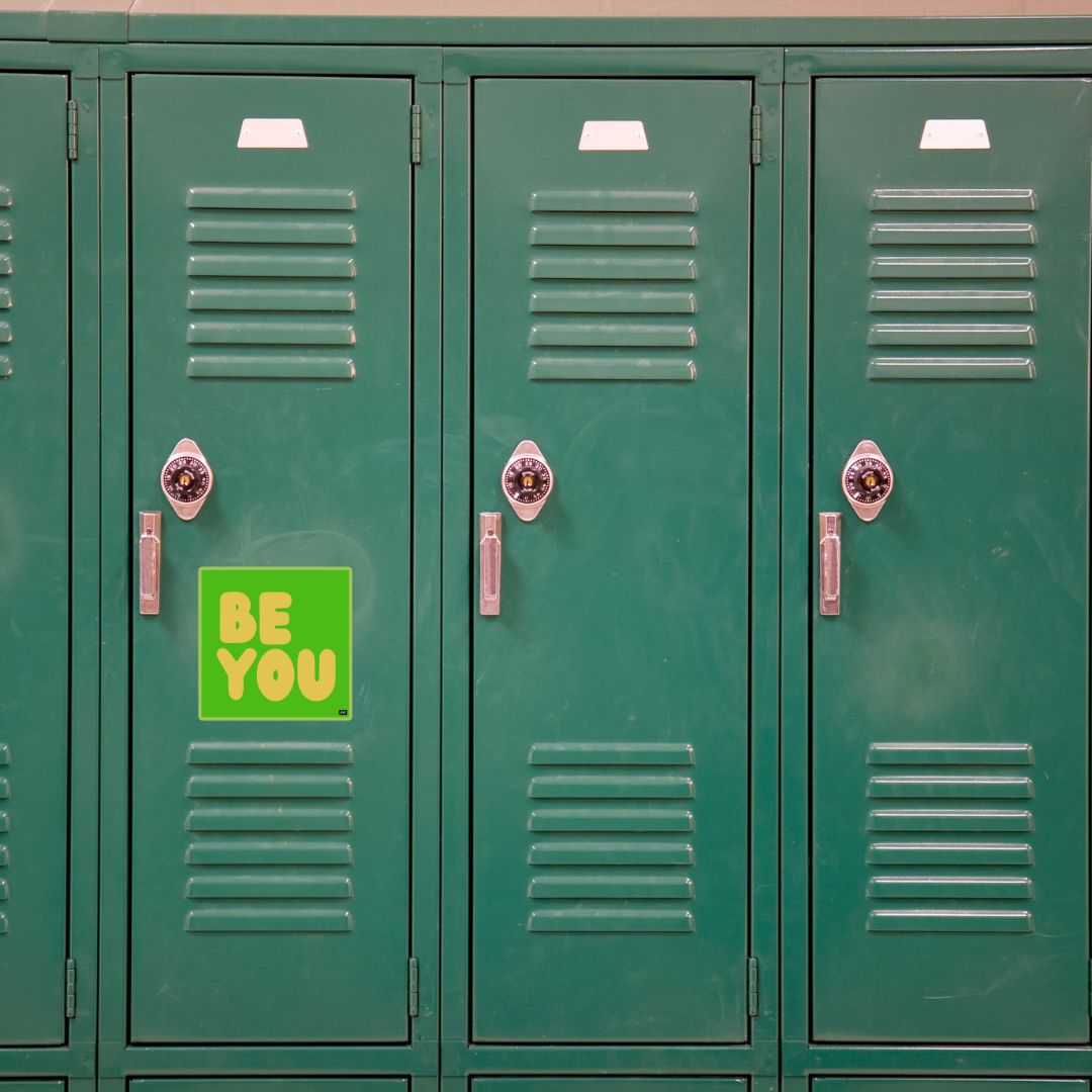 Be You in Green and Yellow Vinyl Sticker