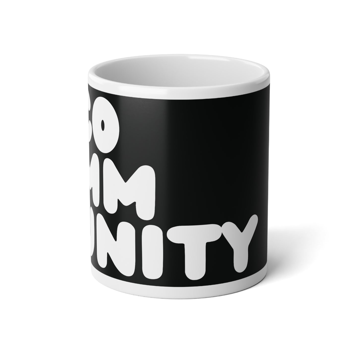 Community in Black and White Jumbo Mug - The APWT Gift Shop