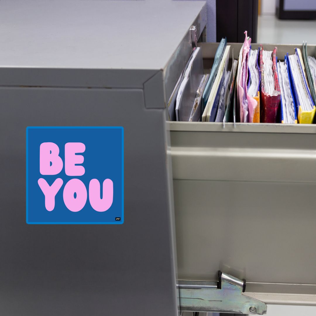 Be You in Blue and Pink Vinyl Sticker