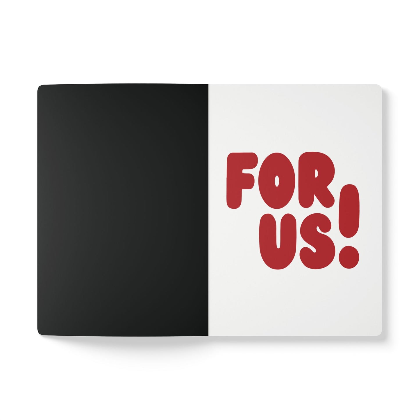 The first page of the For Us in Black Soft Cover Journal - The APWT Gift Shop