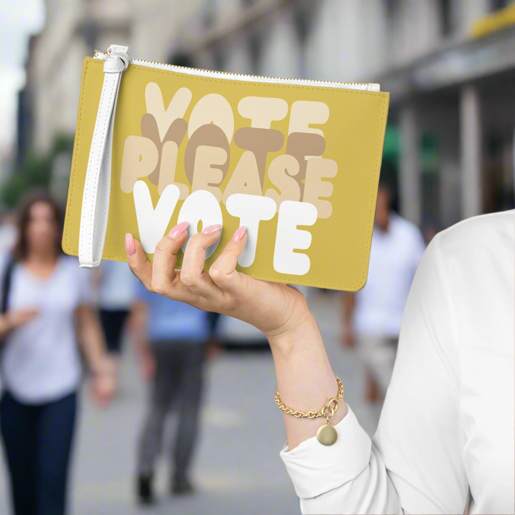 Please Vote in Yellow Clutch