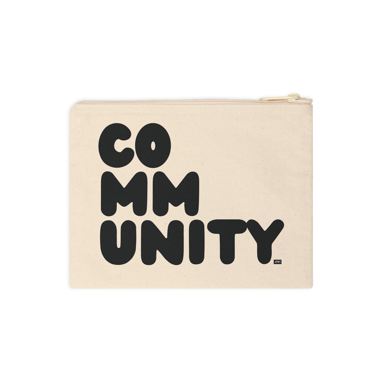 Community in Black Small All-Purpose Accessories Pouch
