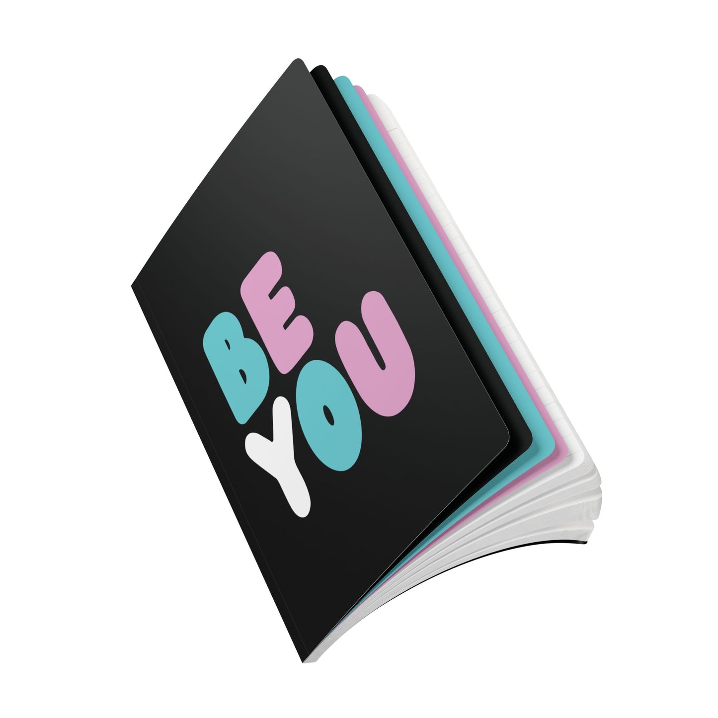 A side view of The Be You T Soft Cover Journal (100 Pages) - The APWT Gift Shop