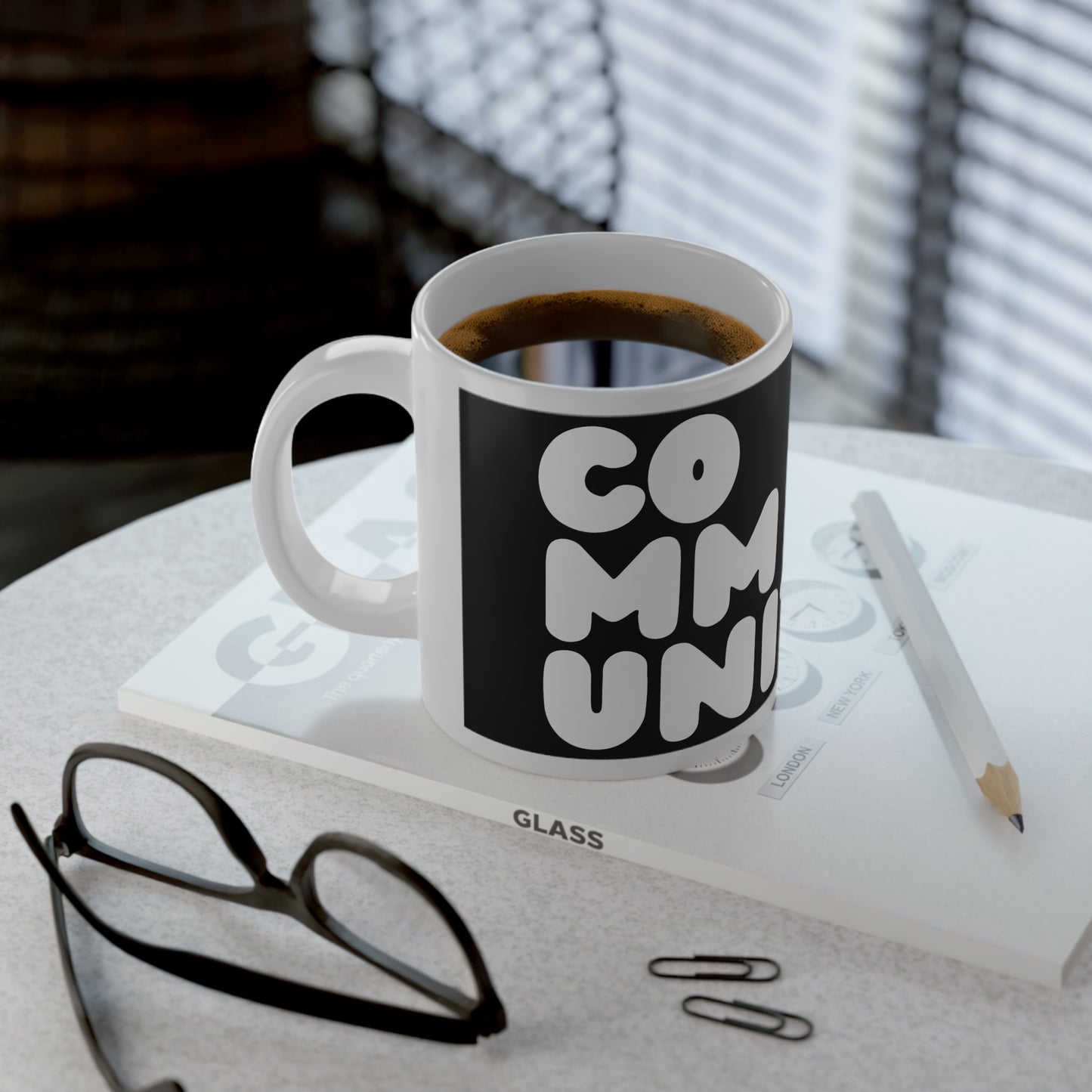 Community in Black and White Jumbo Mug - 20 Oz Mug