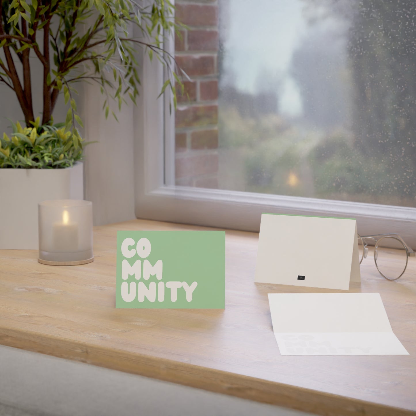 A Community in Mint Green Card Set - Available in 2 Sizes