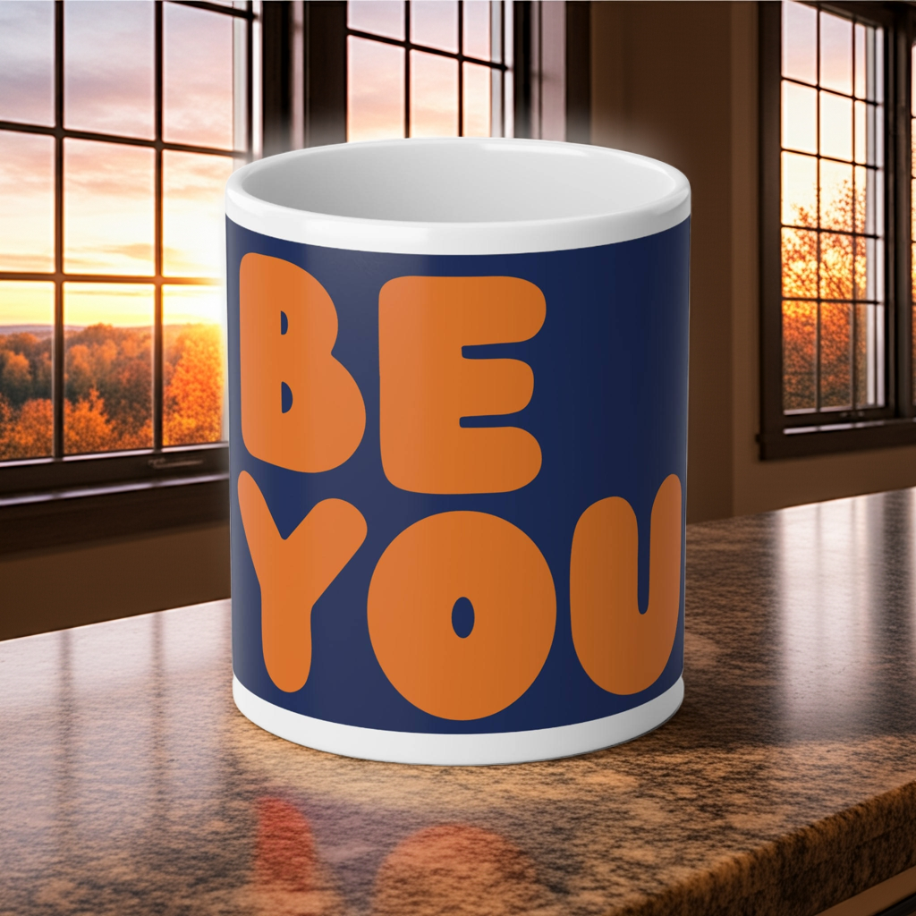 Be You in Blue and Orange Jumbo Mug - 20oz Mug