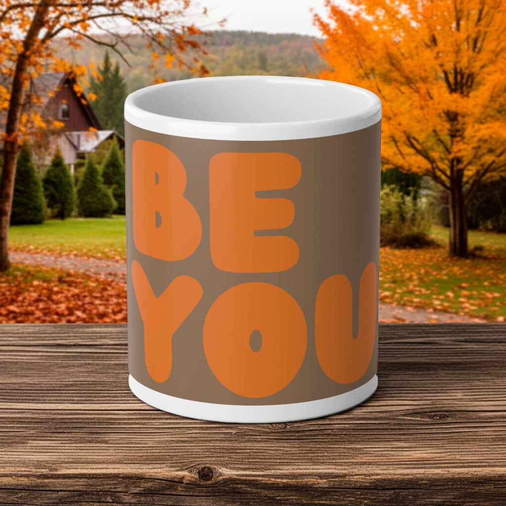 Be You in Brown and Orange Jumbo Mug - 20oz Mug