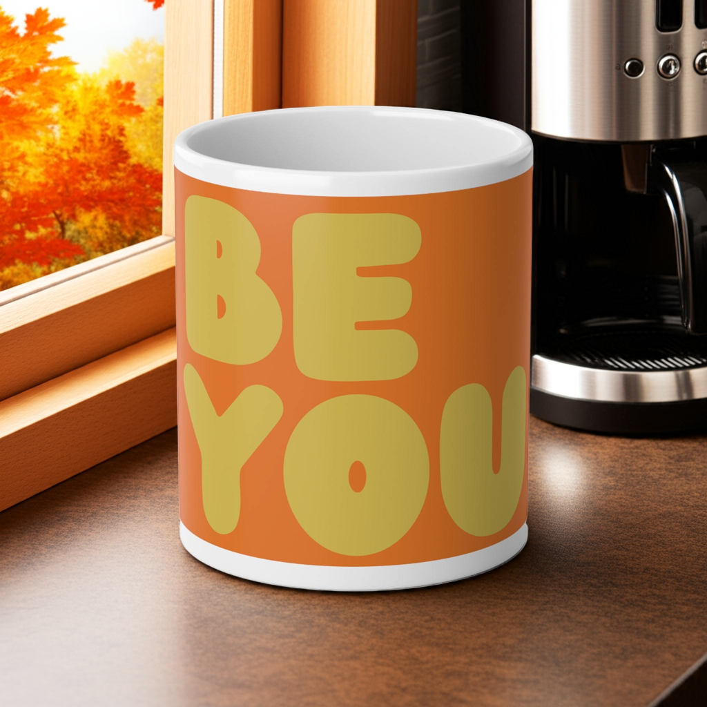 Be You in Orange and Yellow Jumbo Mug - 20oz Mug