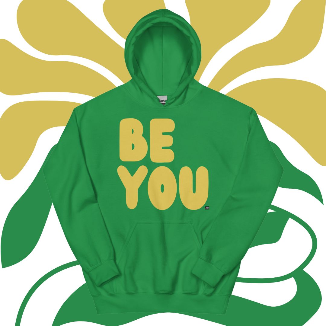 Be You in Green and Yellow Unisex Hoodie