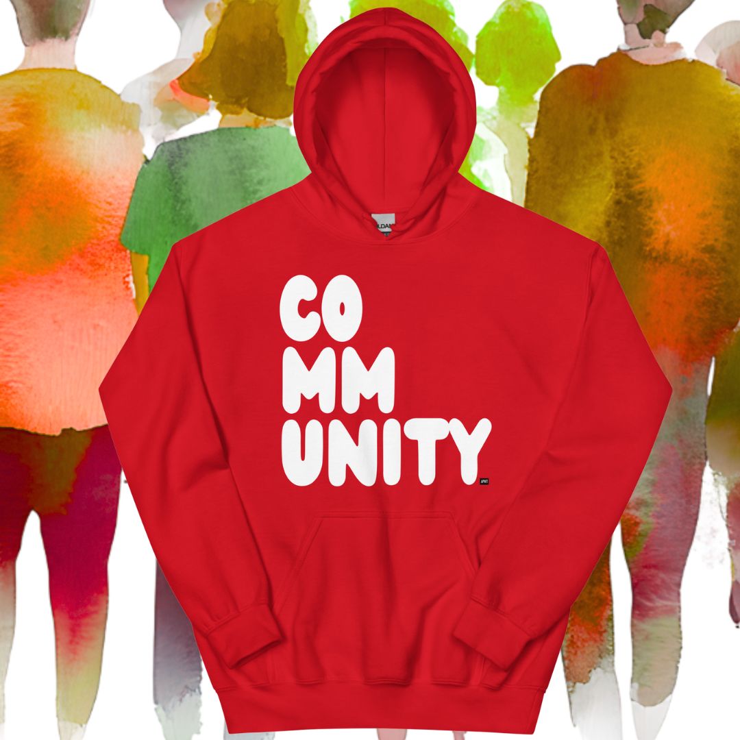 A Community in Balloon Red Unisex Hoodie