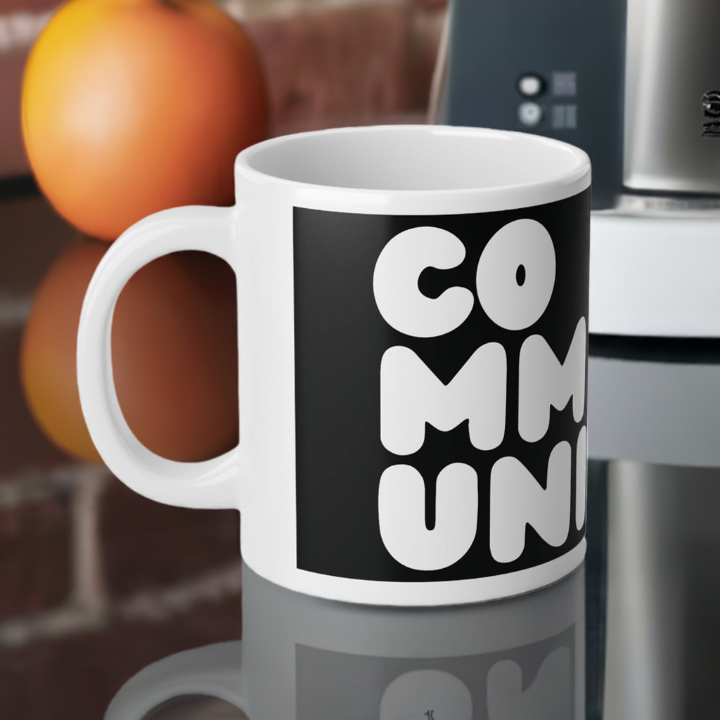 Community in Black and White Jumbo Mug - 20 Oz Mug