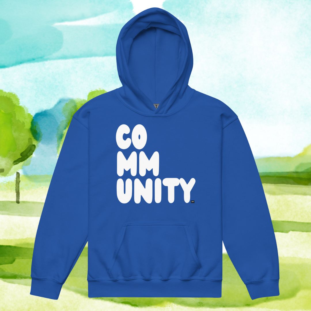Community Kids in Ocean Blue Unisex Hoodie