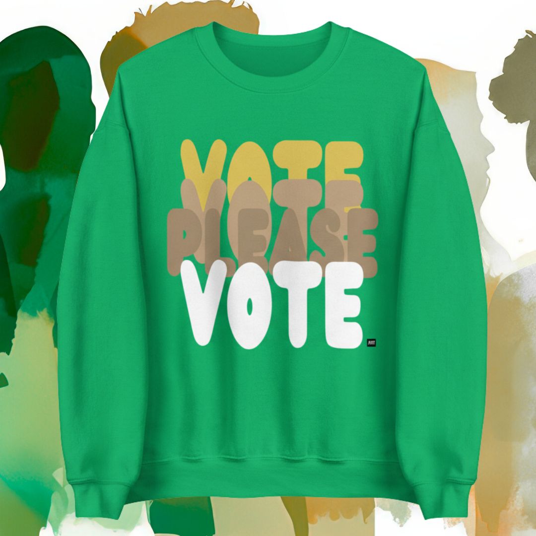 Please Vote in Green Spaces Unisex Crew Neck Sweatshirt