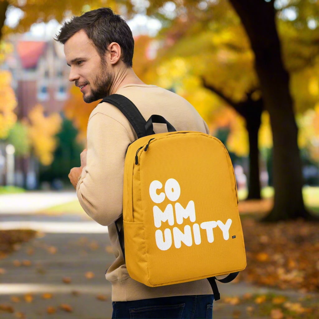 A Community in Autumn Leaves Backpack