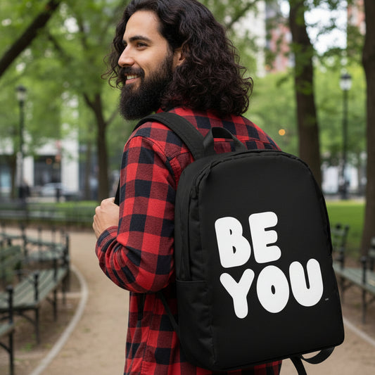 Be You in Black and White Backpack - The APWT Gift Shop