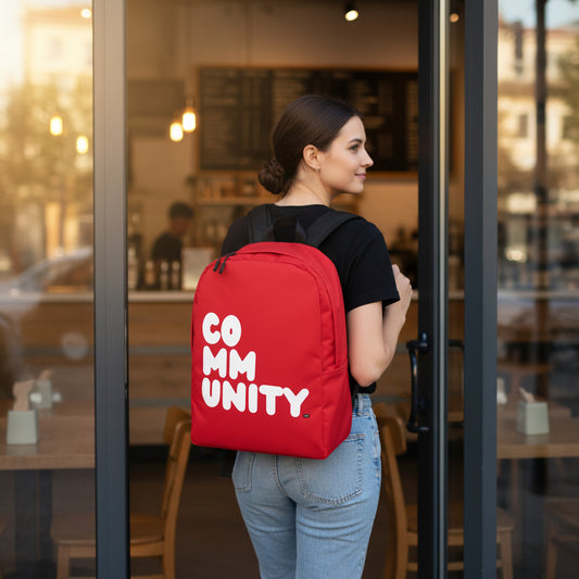 A Community in Balloon Red Backpack