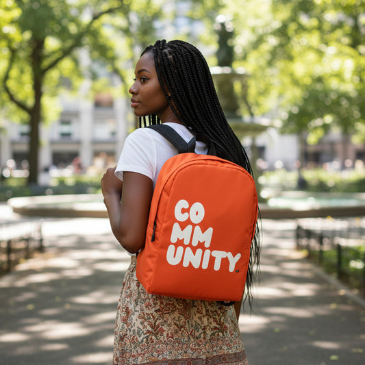 A Community in Orange Citrus Backpack