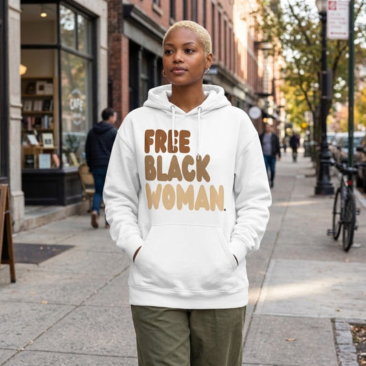 Free Black Woman Premium Unisex Hoodie - Available in 4 Colors