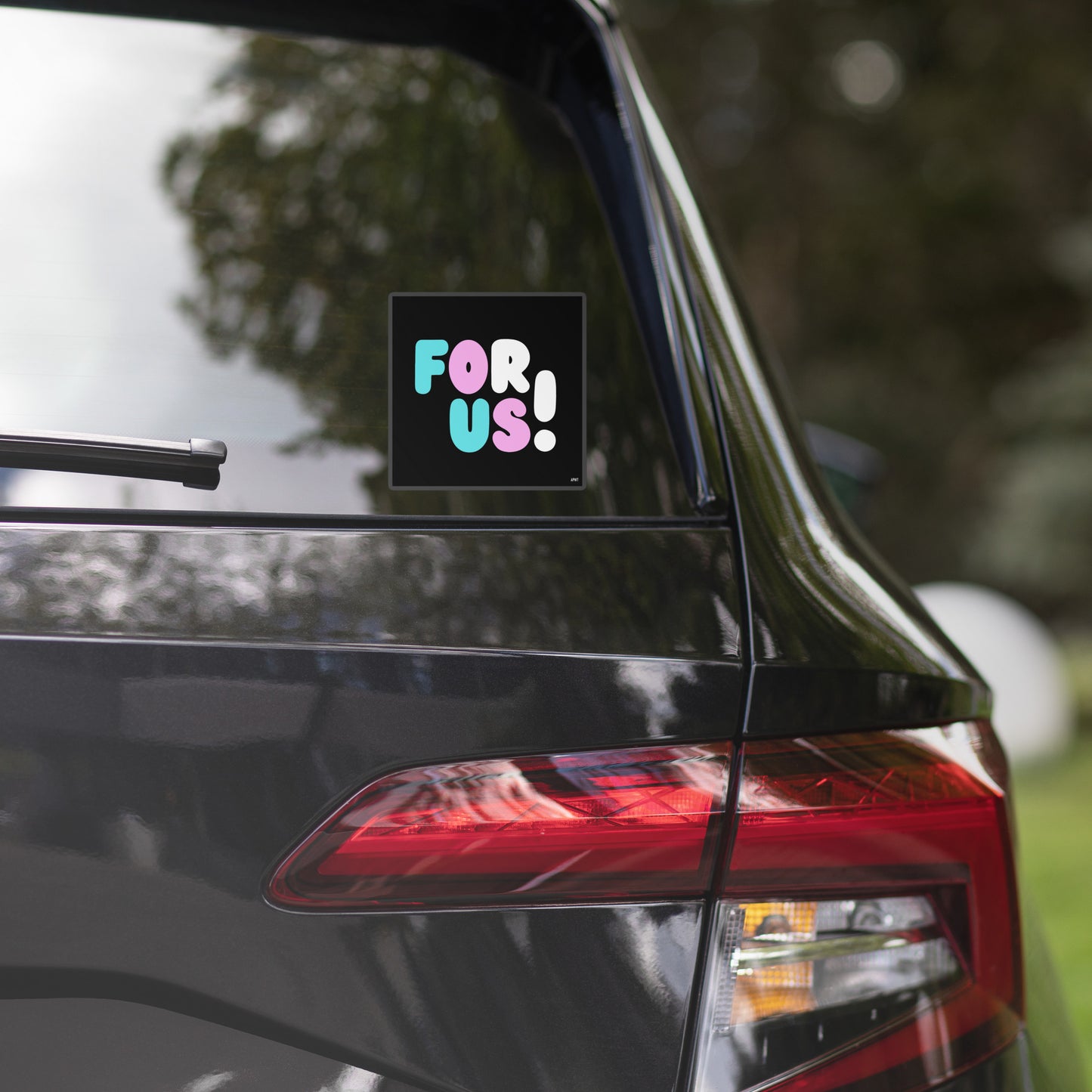 For Us with a T Vinyl Sticker