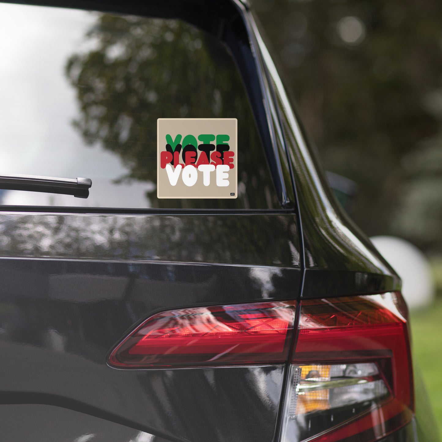 Please Vote in Black Vinyl Sticker