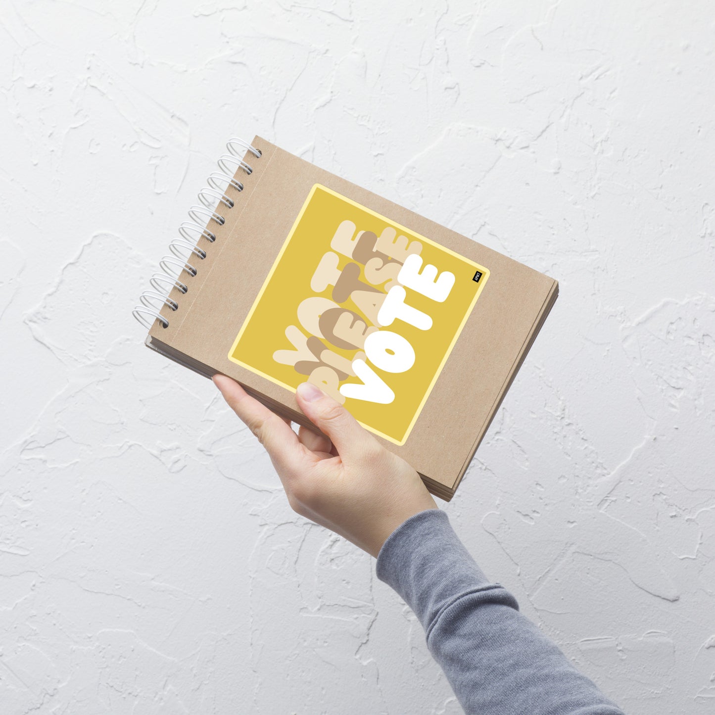 Please Vote in Yellow Vinyl Sticker