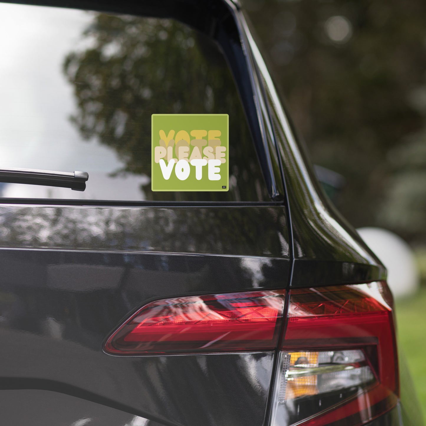 Please Vote in Green Vinyl Sticker