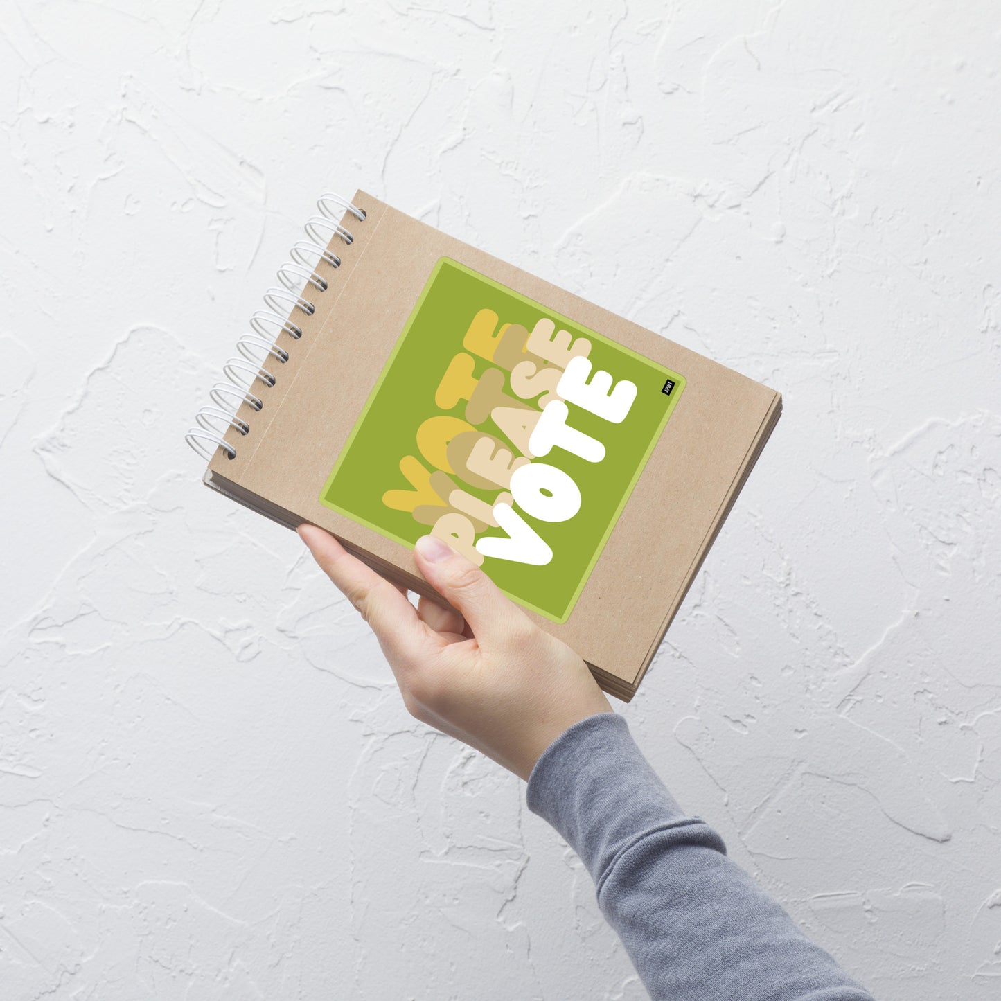 Please Vote in Green Vinyl Sticker