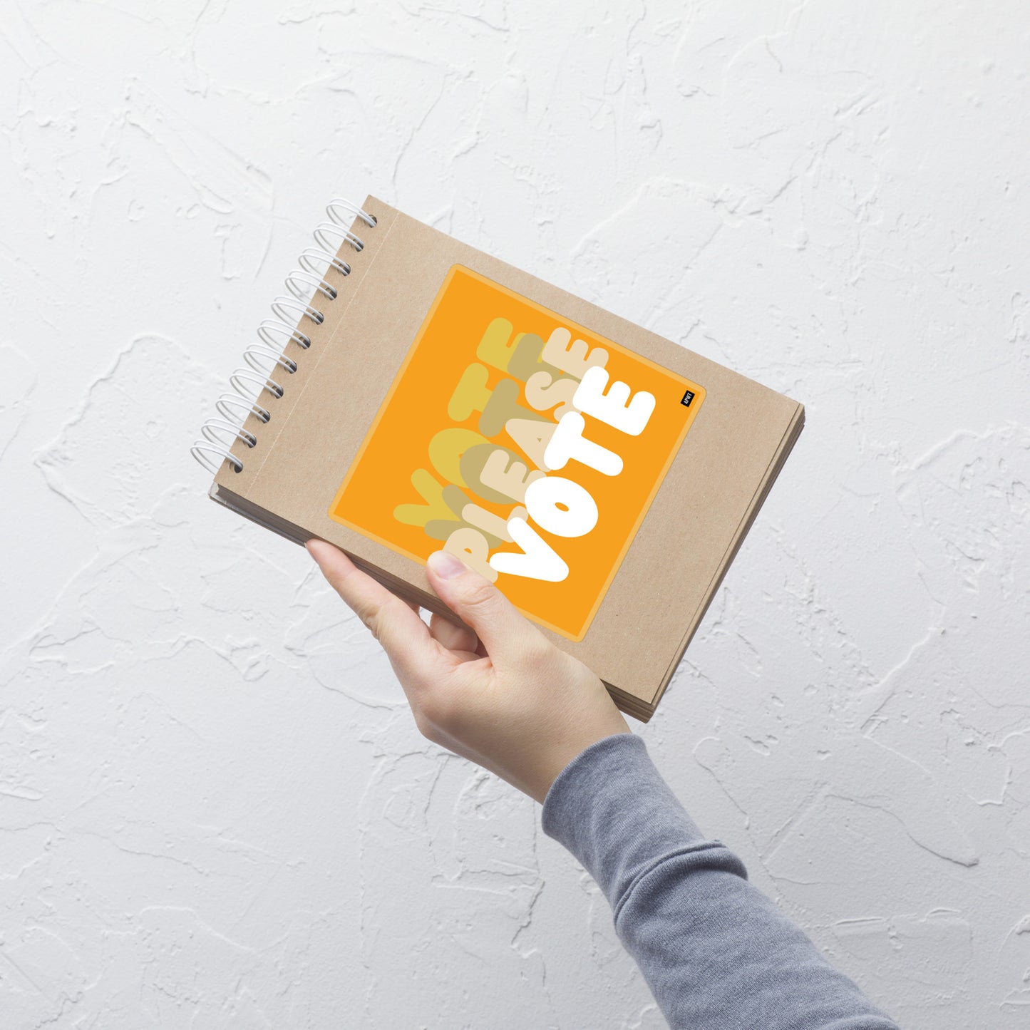 Please Vote in Orange Vinyl Sticker