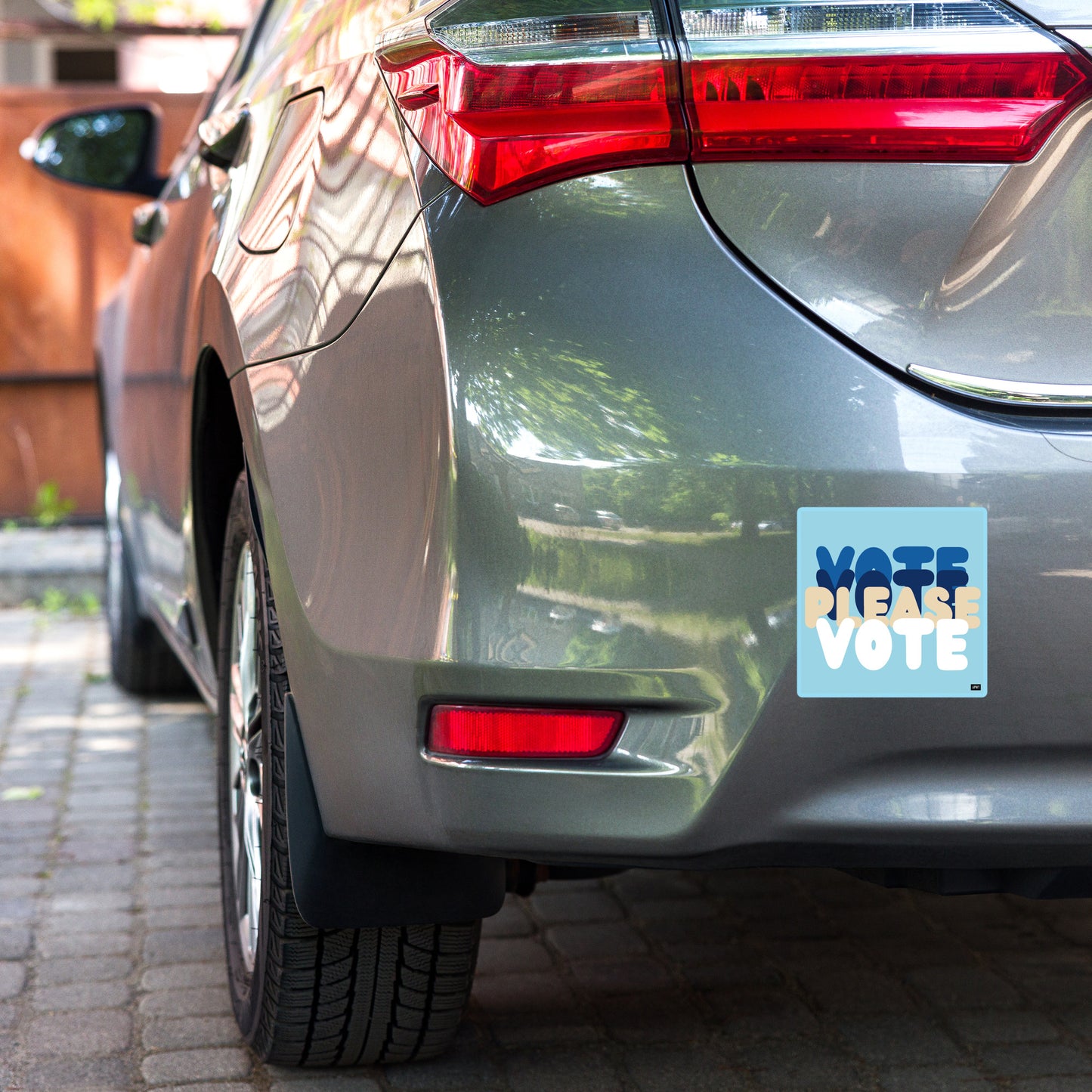 Please Vote in Blue Vinyl Sticker
