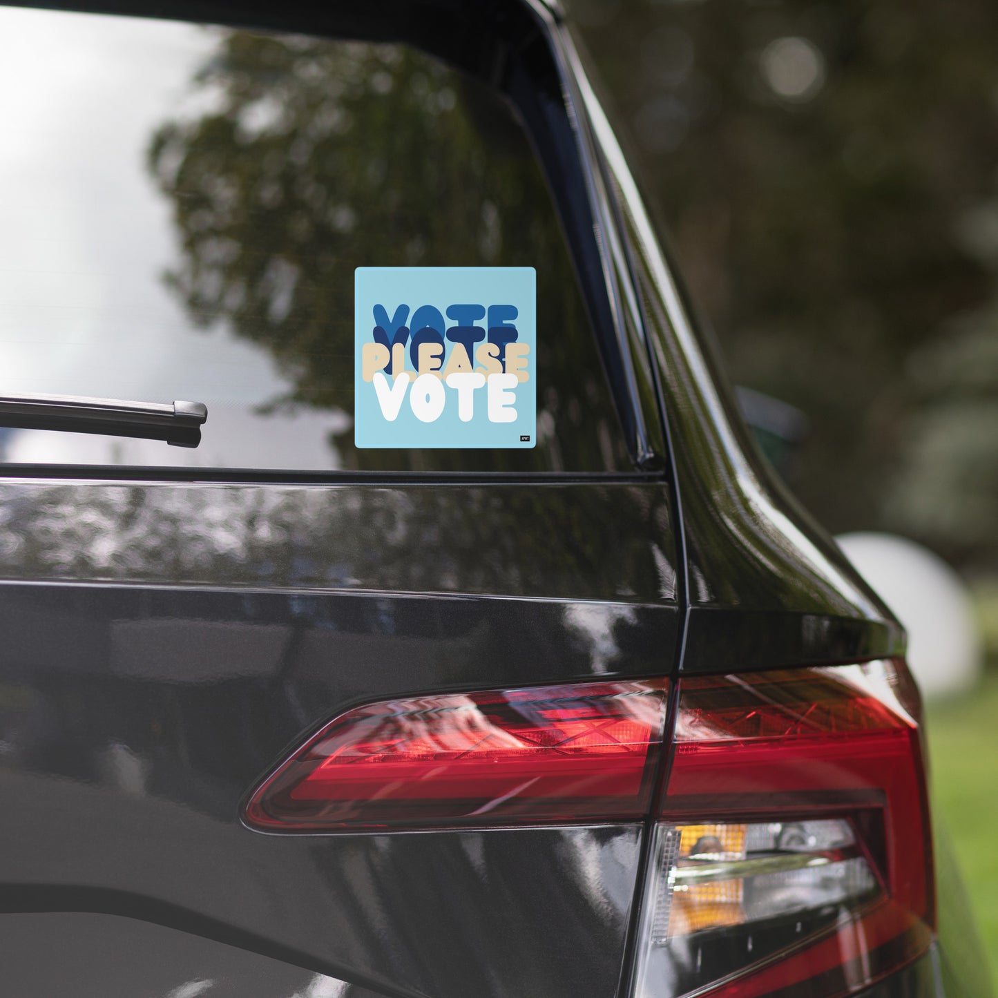 Please Vote in Blue Vinyl Sticker